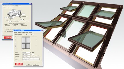VELUX kiegészítők CAD szoftverekhez