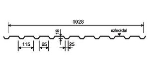 Lindab Coverline LVP 20 - Oldalfalprofil