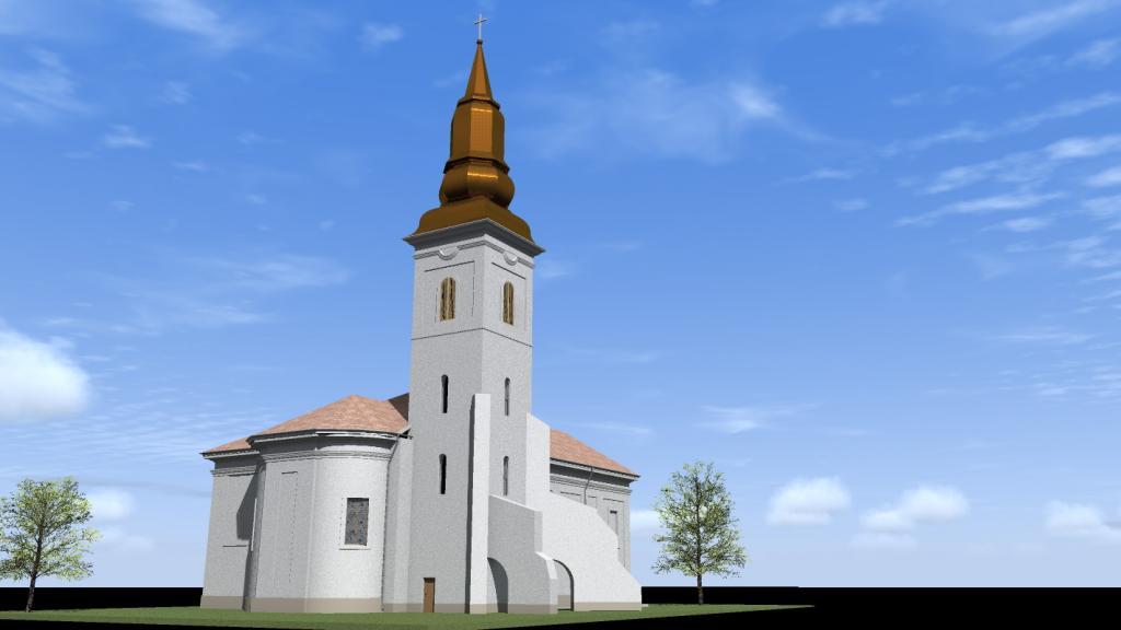 Szanyó László - Templom rekonstrukció Pázmándon