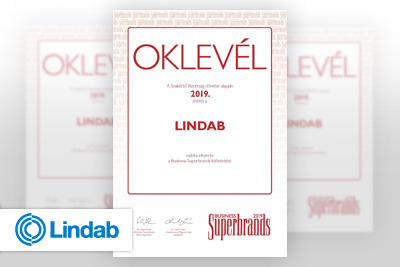 Lindab - Megnyertük a Business Superbrands 2019 díjat