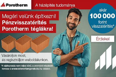 Wienerberger - Pnzvisszatrtssel jr vsrli promci j, kedvezbb felttelekkel