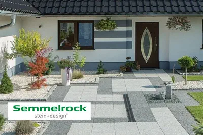 ***Semmelrock - Új trend a családi házak, közösségi terek, kertek burkolatválasztásánál - nagyméretű burkolólapok