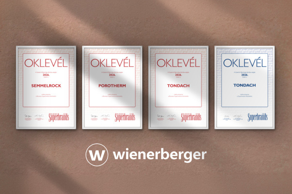 Wienerberger - Négy Superbrands díjjal ismerték el a Wienerberger márkáit