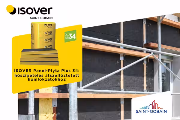 ***Isover - Isover Panel-Plyta Plus 34: hőszigetelés átszellőztetett homlokzatokhoz