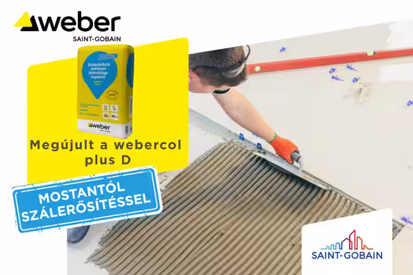 ***Weber - Szálerősített formula, megszokott minőség - megújult a webercol plus D