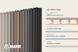 Mapei: Mapei Color profilcsalád - a fuga, a szilikon és a burkolati profilok színének összehangolása