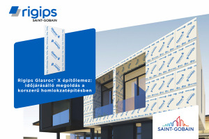 Rigips: Rigips Glasroc® X építőlemez – időjárásálló megoldás korszerű homlokzatokhoz