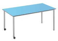 Pitagorasz tanuló asztal - 160x73 cm téglalap asztal, görgővel
