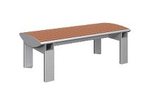 Centrl pad WPC-lcekkel - 2 szemlyes, tmla nlkli kltri pad