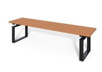 CUBE pad WPC lcekkel - 3 szemlyes, tmla nlkli kltri pad