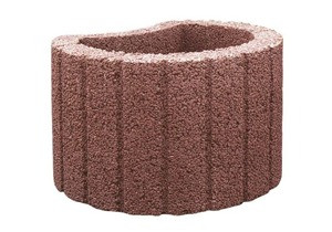 Mini növényedény vörös-barna